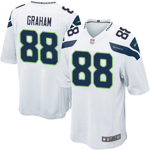 Men's Game Jimmy Graham Nike Jersey White Road - #88 NFL Seattle Seahawks